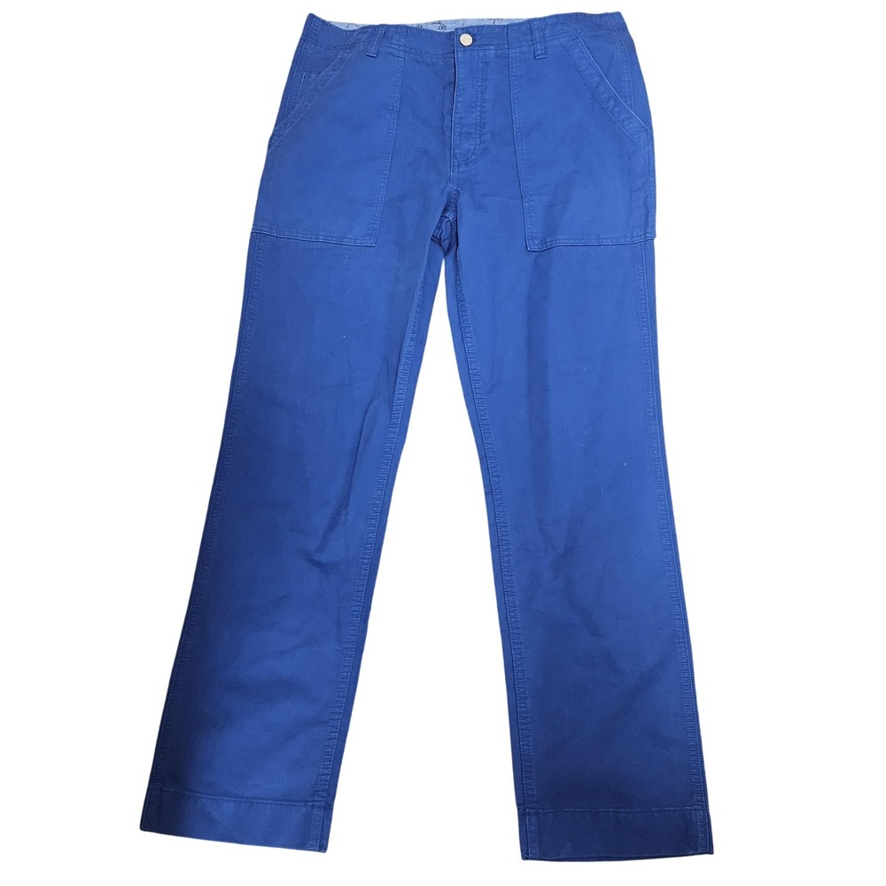 Bonobos Pants Mens 36x32 Blue Straight Leg Utility Chino Pockets Made by Ninjas